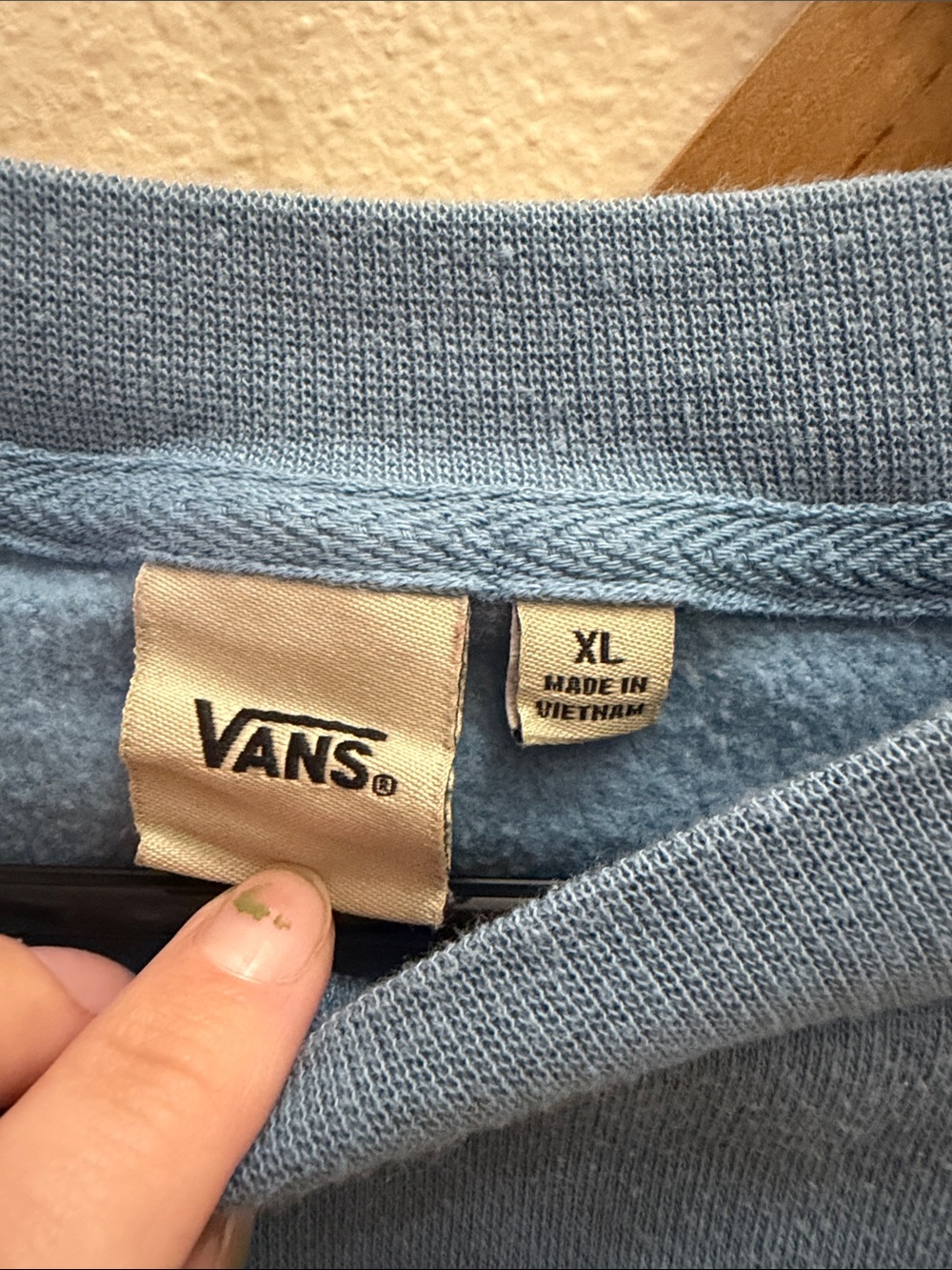 Vans Dusty Blue Crew with Pink Logo - Picture 2 of 4